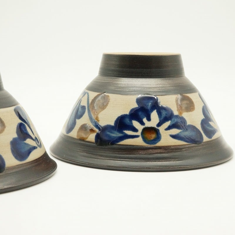 植木鉢（大）ブルー・ピンク【陶器屋須藤】 | 沖縄の工芸品 うぃーりきさん