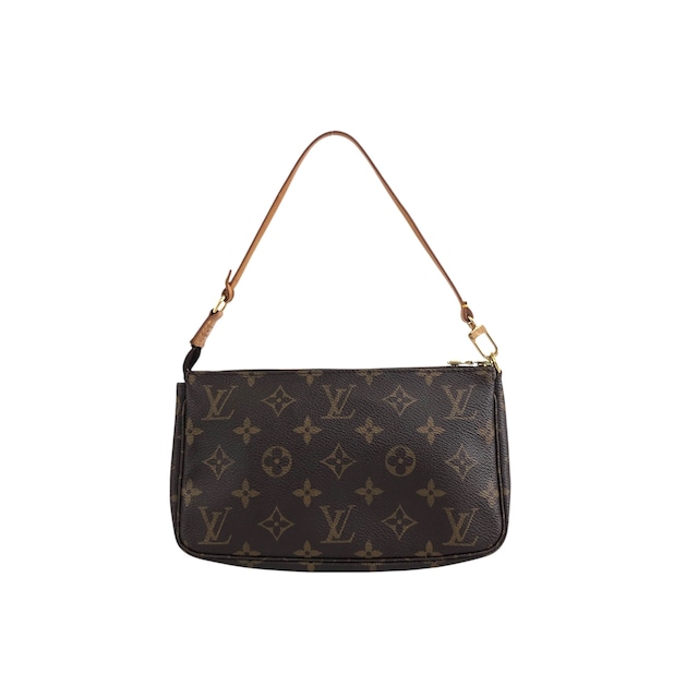 LOUIS VUITTON ルイヴィトン モノグラム ハンドバッグ ブラウン ミニバッグ ポシェットアクセソワール vintage ヴィンテージ オールド a3nxz5