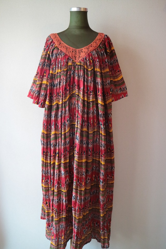 Ethnic gathered onepiece