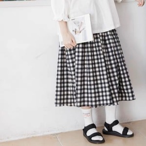 ギンガムチェックフレアパンツ