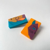 【diabo a quatro ディアボ ア クアトロ】ピアス スクエア CAT & WOMAN