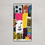 受注生産 iPhoneケース モノクロ写真と原色紙片コラージュ｜ZINE風 ZINE031B