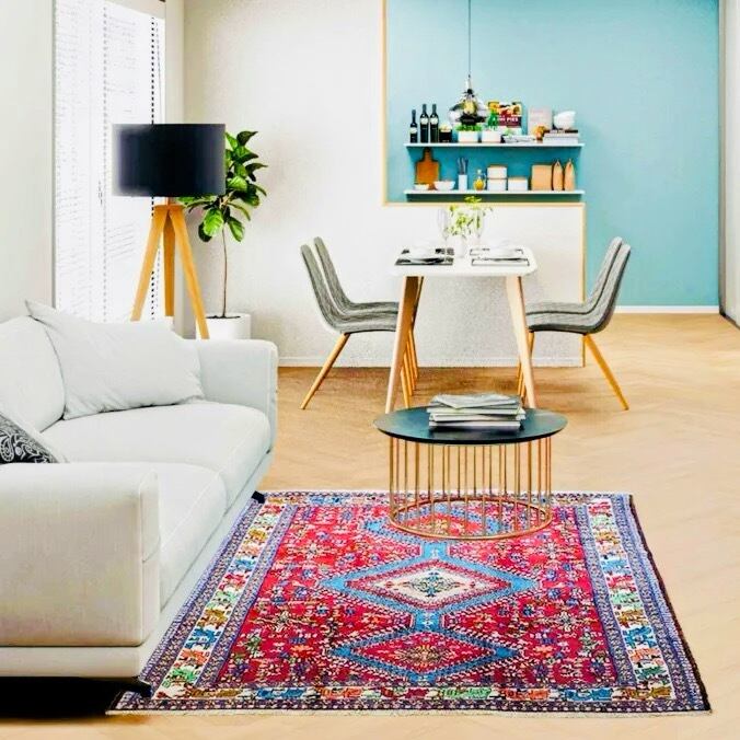 ギャッベ 丸 ペルシャ ロリバフ サイズ 633cm | honmono ペルシャ