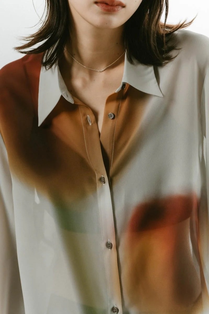 KnuthMarf(クヌースマーフ) flower print sheer shirt(unisex