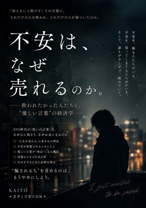 『不安は、なぜ売れるのか。』 ――救われたかった人たちと、“優しい言葉”の経済学――