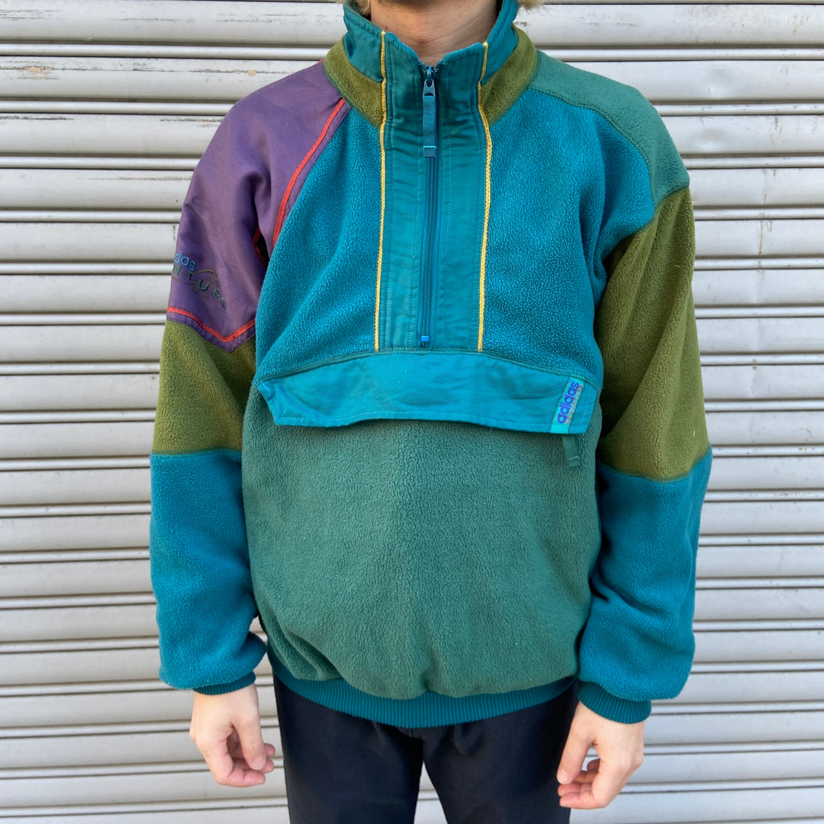 人気ベロア】adidasトラックジャケットスウェット ハーフジップ 人気ベロア】adidasトラックジャケットスウェット ハーフジップ