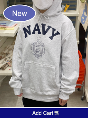 wethy パーカー フーディー フード付きスウェット NAVY  ネイビープリント