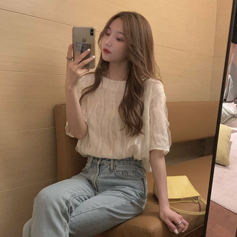 ブラウス サマースタンダードシャツ シフォンレディース レトロ 大人ガーリー スウィート キュート カジュアル 夏物 試着室30540274284