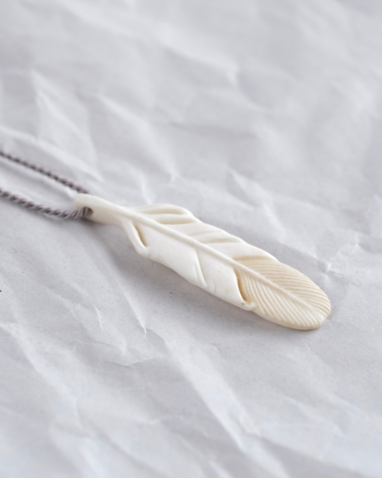 Hand Carved Antler Pendant (M)   |  013