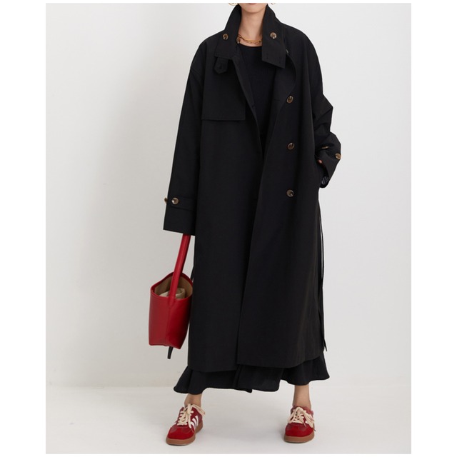 オーバーサイズロング丈ステンカラーコート　00991