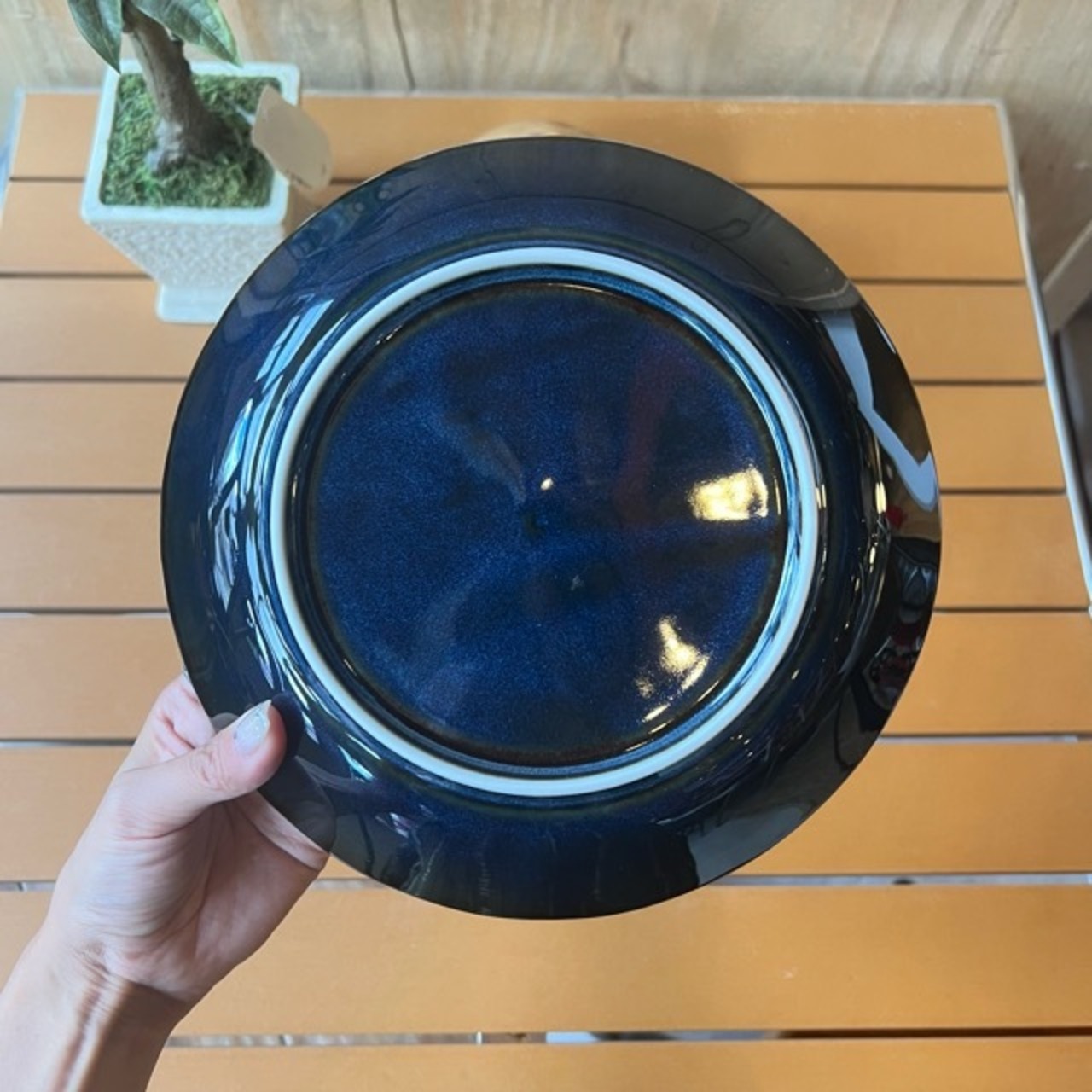 Vintage深皿　Navy　美濃焼　ネイビー　ケーキ皿　ボウル　パスタ皿　深皿　和食器　陶器　織部