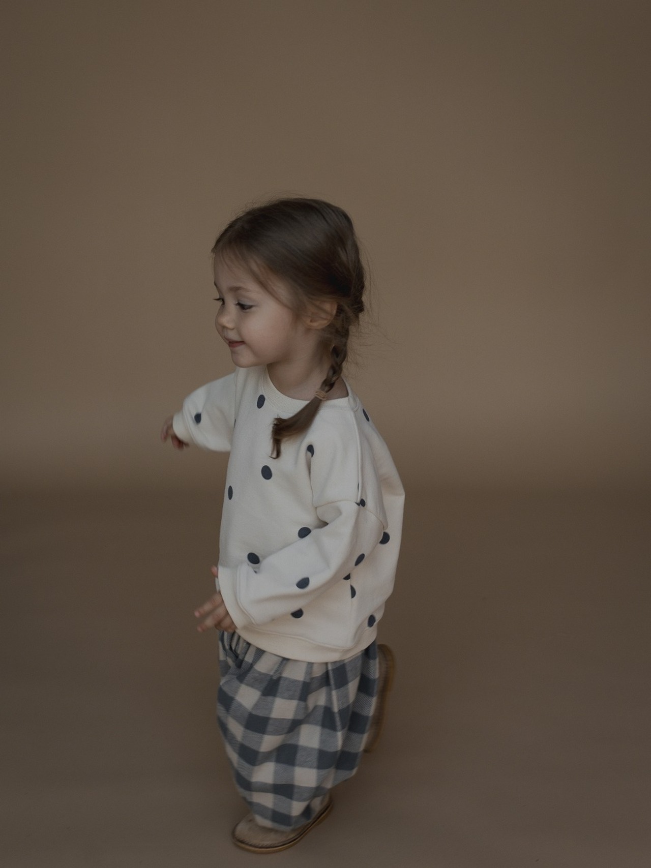 ORGANIC ZOO Fog Blue Gingham Lodge Pants