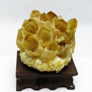 シトリン クラスター シトリンクォーツ 原石 台座付属 一点物 182-8451
