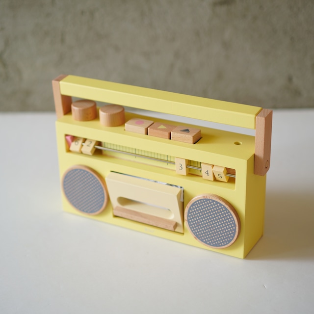 〈 kiko+ 〉 tape recorder "録音できる木製ラジカセ" / yellow