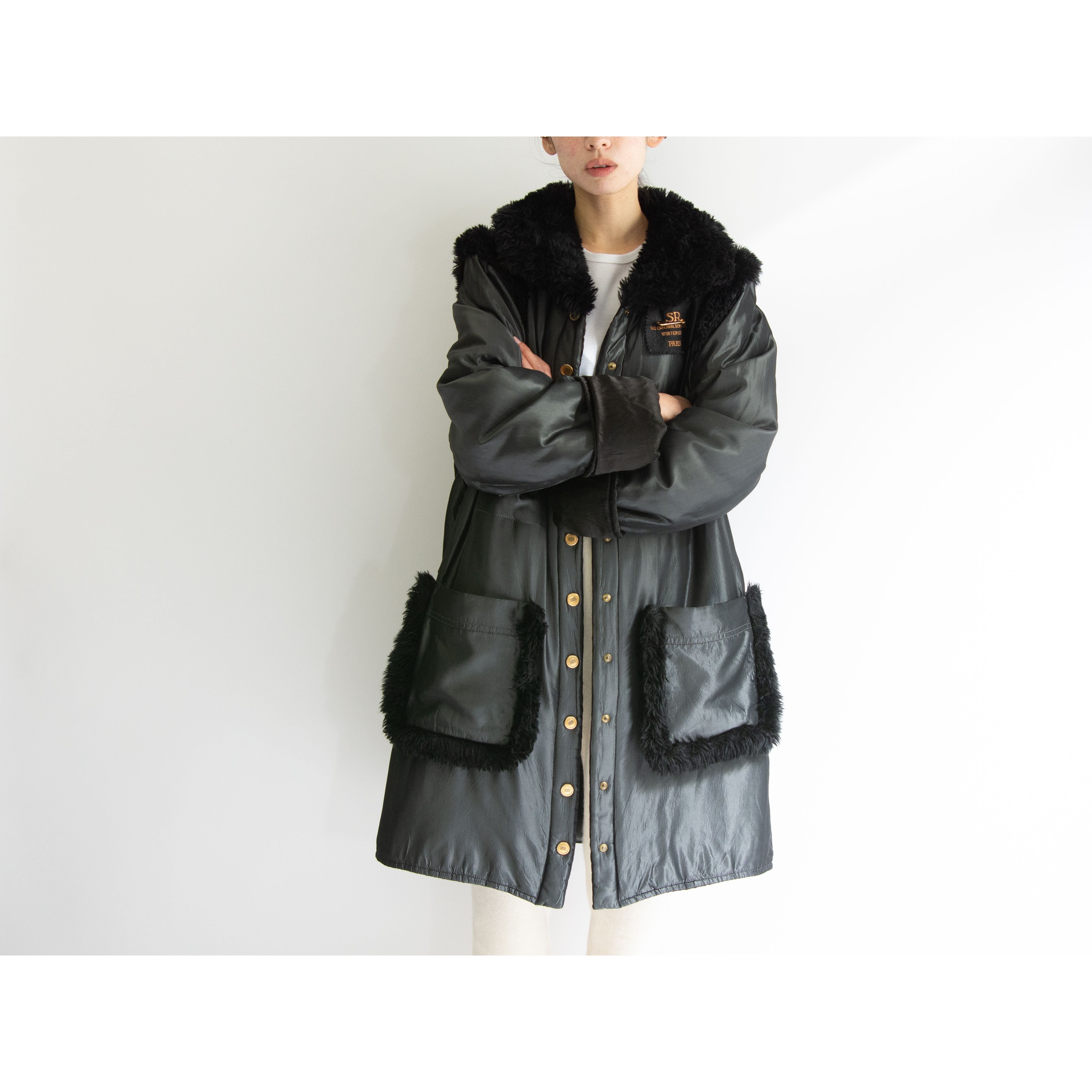 SONIA RYKIEL】Made in France 80-90's Acetate Padding Coat（ソニア 