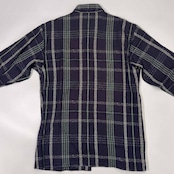 90s RAIKA NEW BASIC ライカ チェック 長袖シャツ M/ネイビー×グリーン系 メンズ ビンテージ