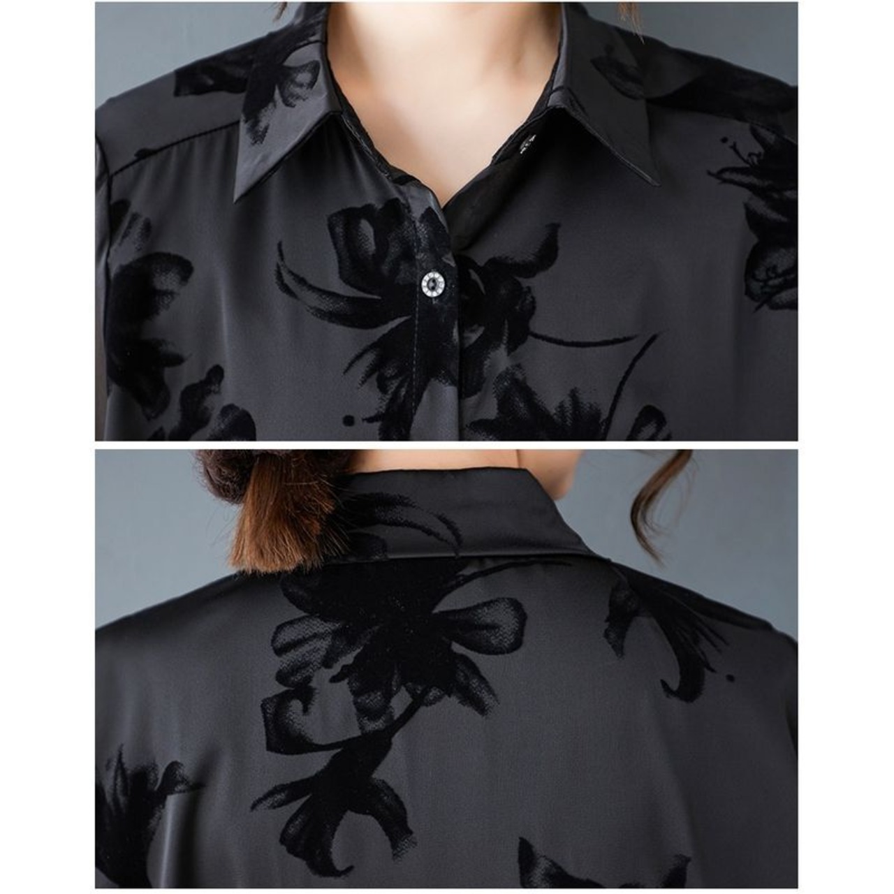 エレガントシアー 百合柄 ワンピース  30143