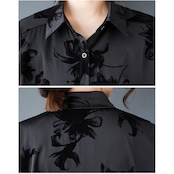 エレガントシアー 百合柄 ワンピース  30143