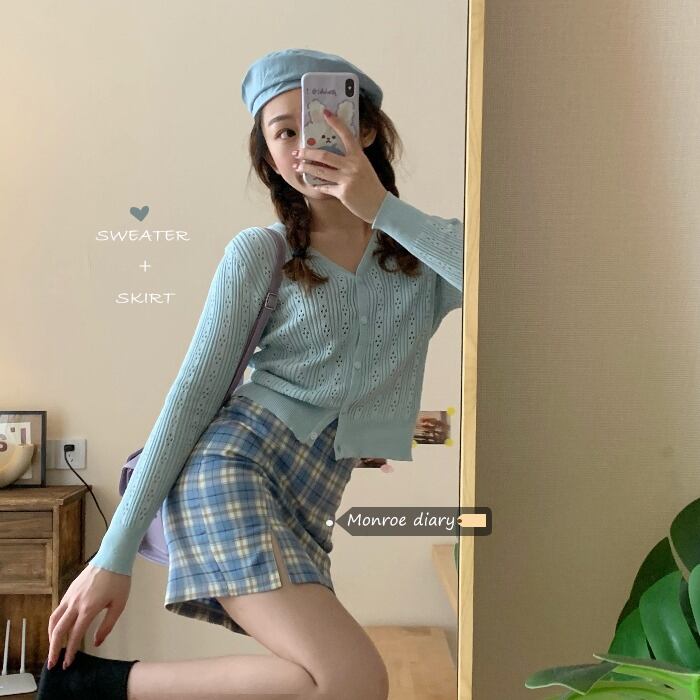 スタイルスプリングスタンダードカジュアルスカート レトロ ストリート 春物 モンロー69711444336