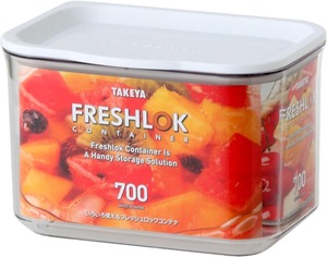【数量限り】タケヤ化学工業 TAKEYA フレッシュロック コンテナ S 700ml FRESH LOK ホワイト スタッキング 積み重ねOK