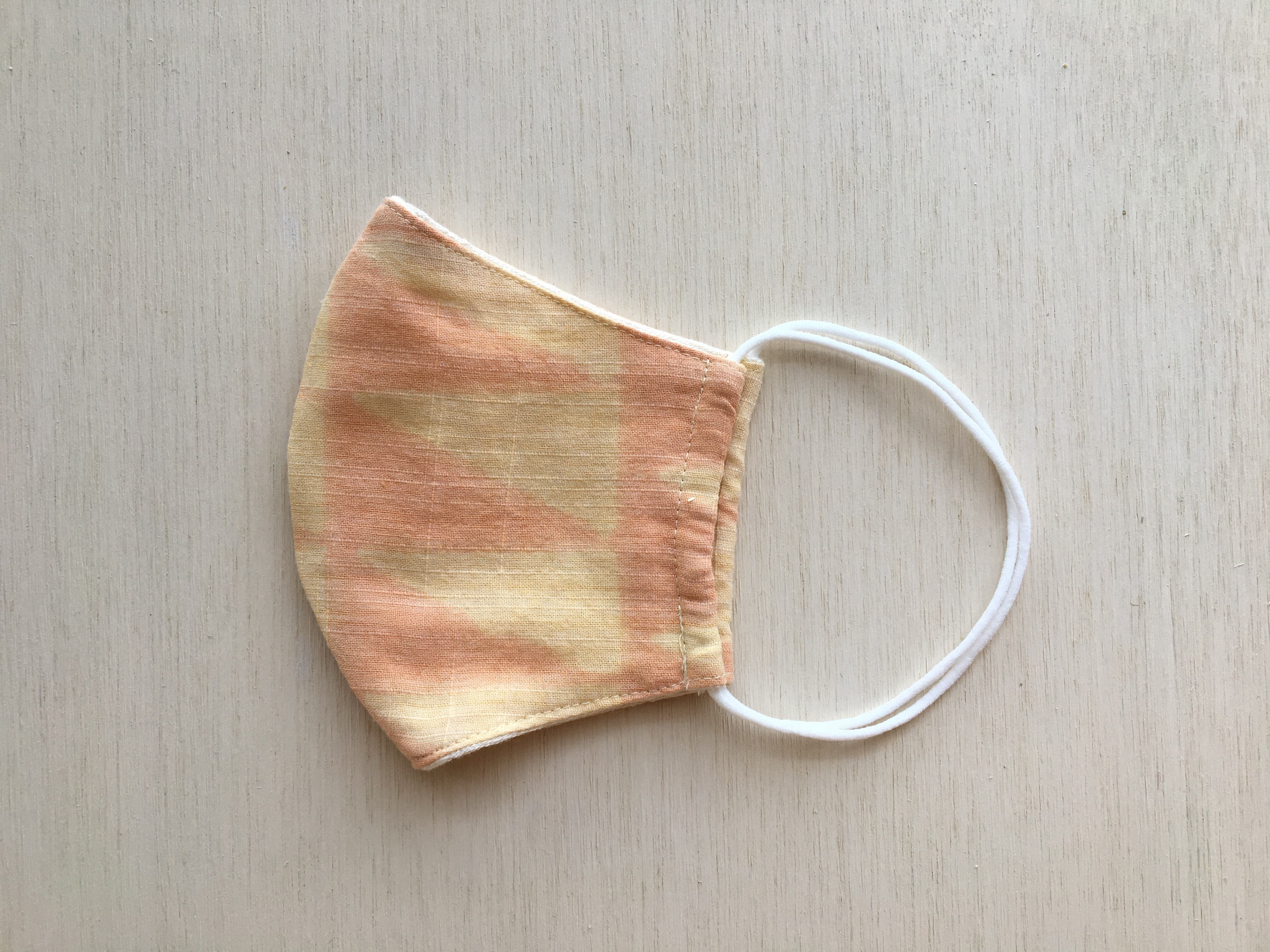 布マスク 三角オレンジ