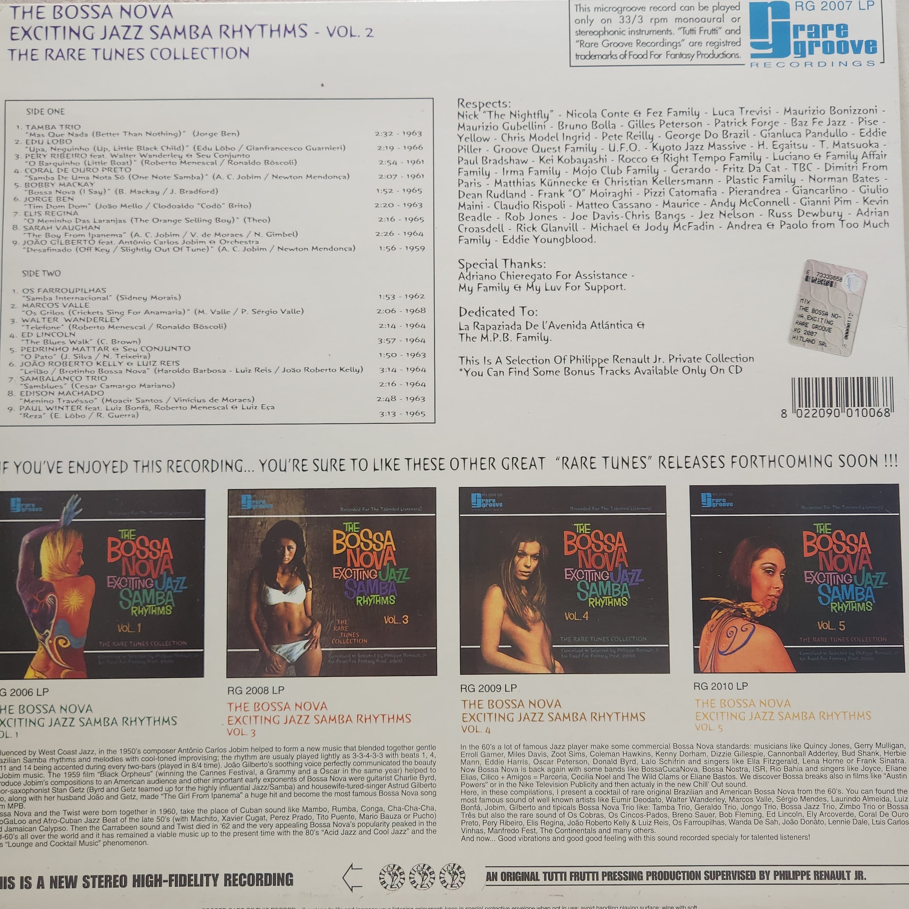 Various / The Bossa Nova Exciting Jazz Samba Rhythms - Vol. 2 [RG 2007 LP] - 画像2