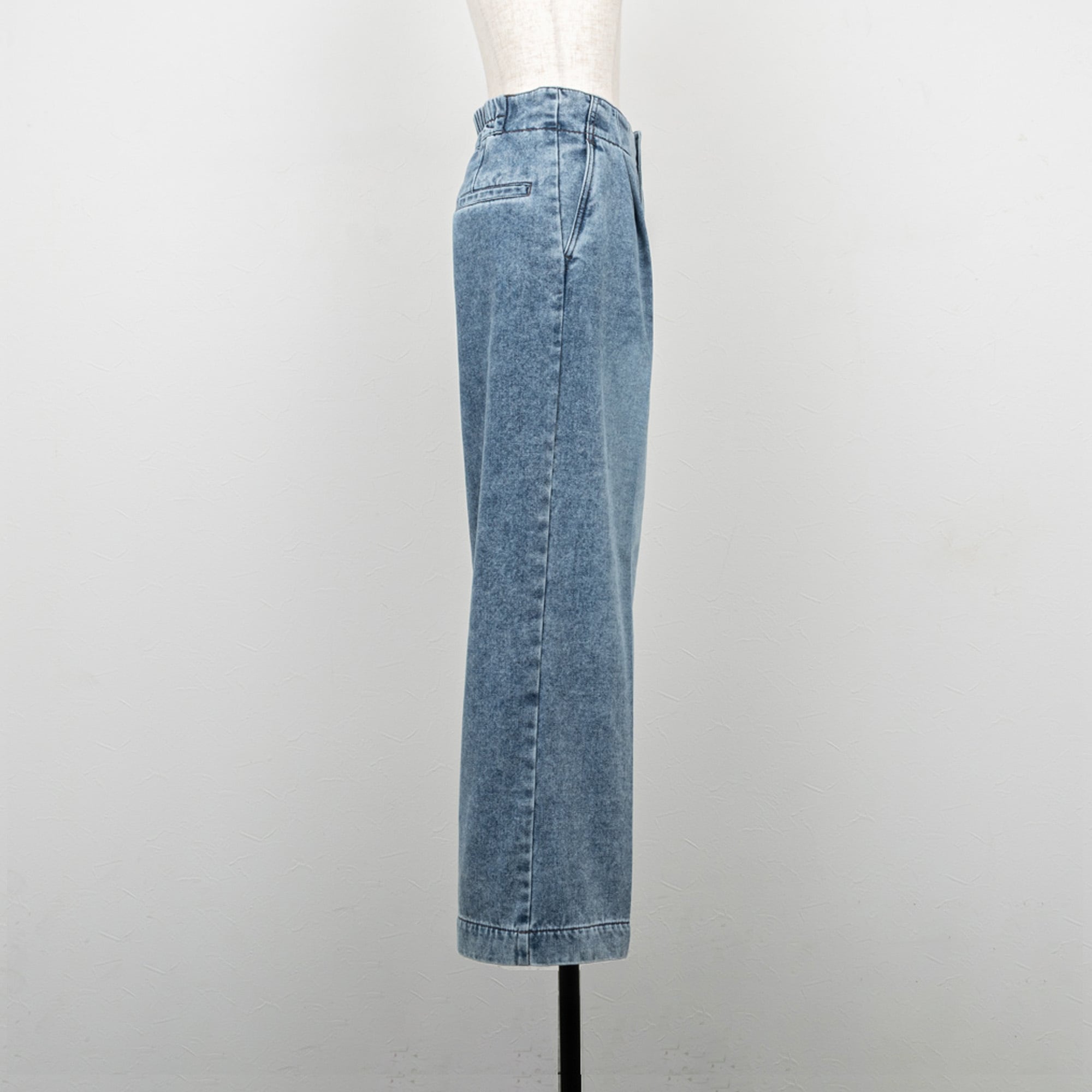 PASSIONE／パシオーネ】裏起毛ワイドデニムパンツ（ブルー） | La Himawari