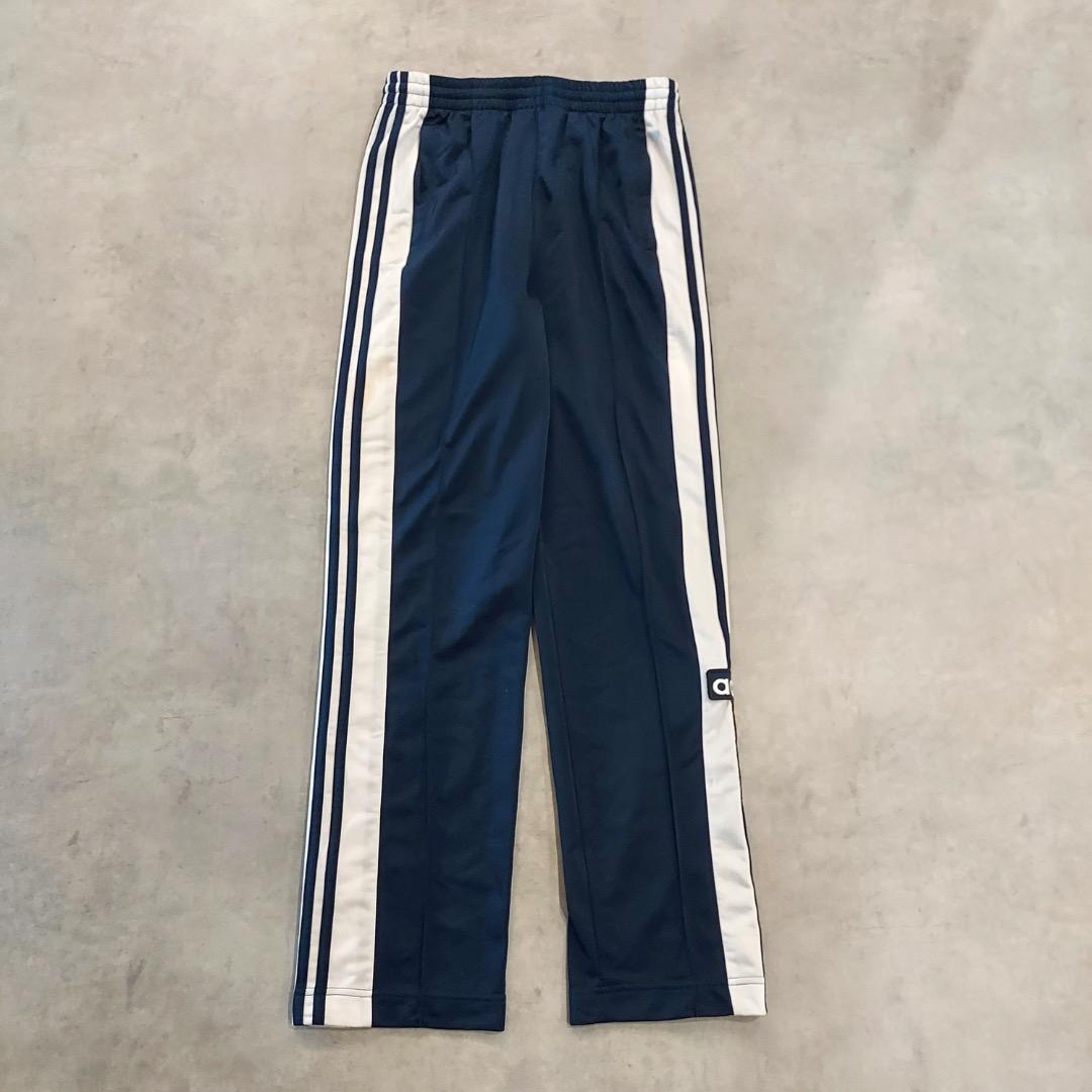 adidas アディダス トラックパンツ 古着 刺繍 L 青 白 12748 adidas アディダス トラックパンツ 古着 刺繍 L 青 白 12748 | fuufu