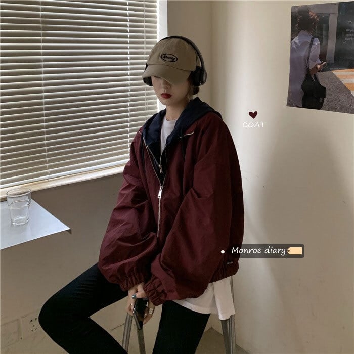 ショートジャケット レディースオータムウィンタースタンダードルーズ レトロ ストリート 秋物 冬物 モンロー48004906780