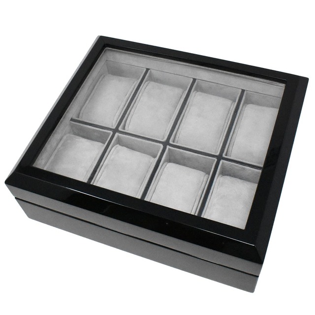 Georgio Fellini ジョルジオフェリーニ B244 腕時計ケース ウォッチケース ボックス型 ガラス板 8本収納