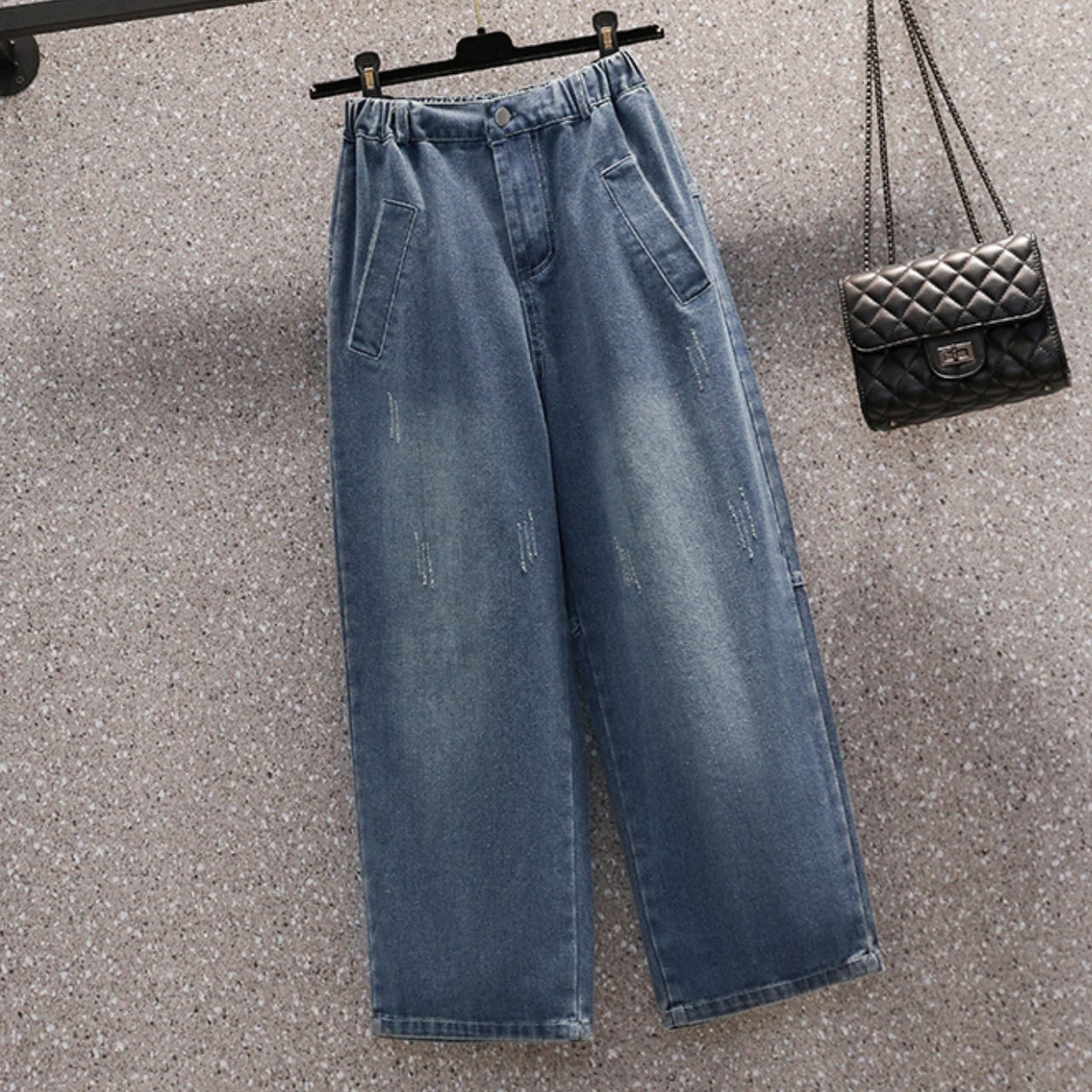 ゆったり 九分丈 デニムパンツ カジュアルスタイル Ln00069