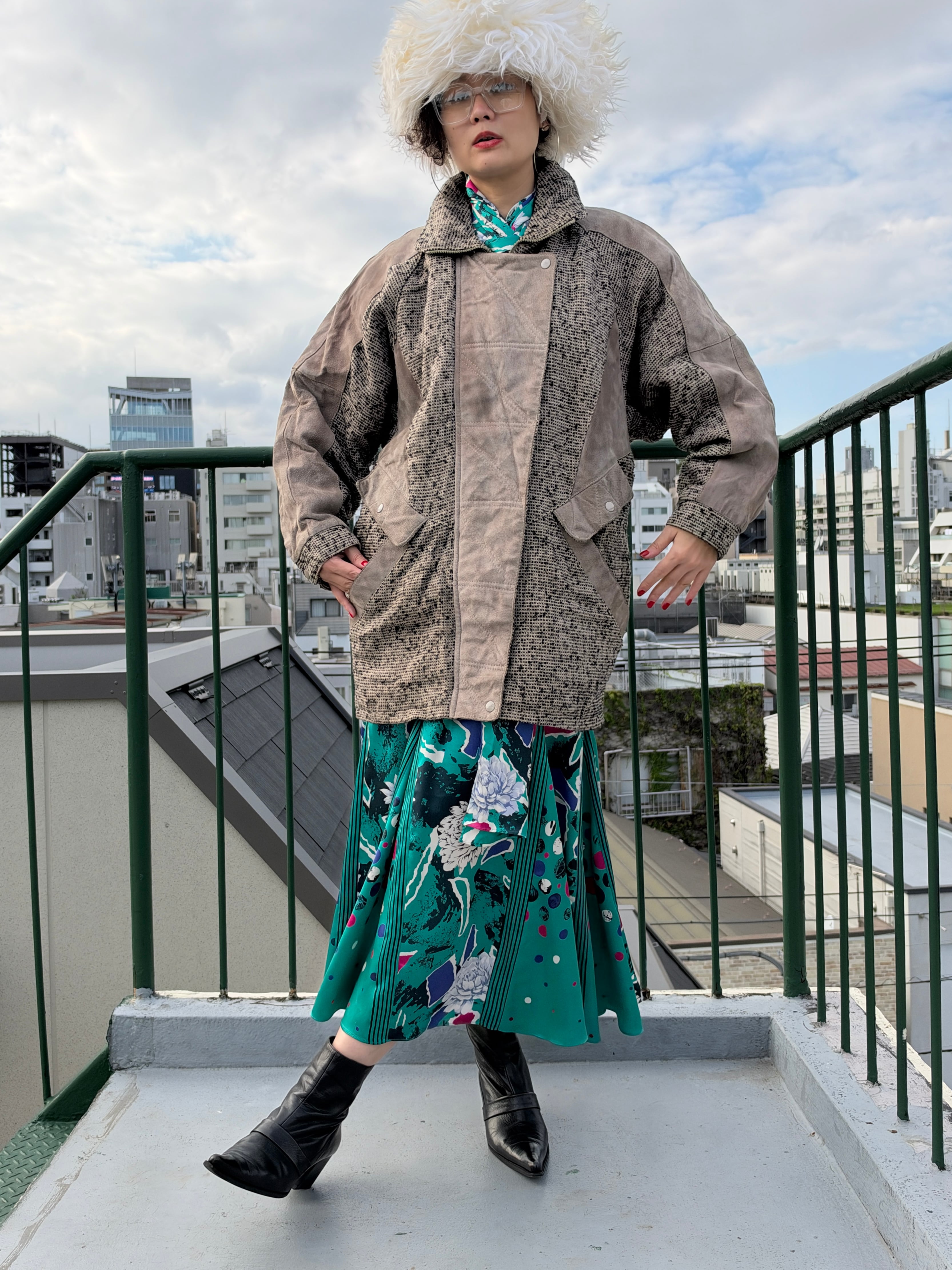 80s garage leather coat