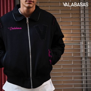 VALABASAS "WILD BUNCH" BLACK LETTERMAN JACKET