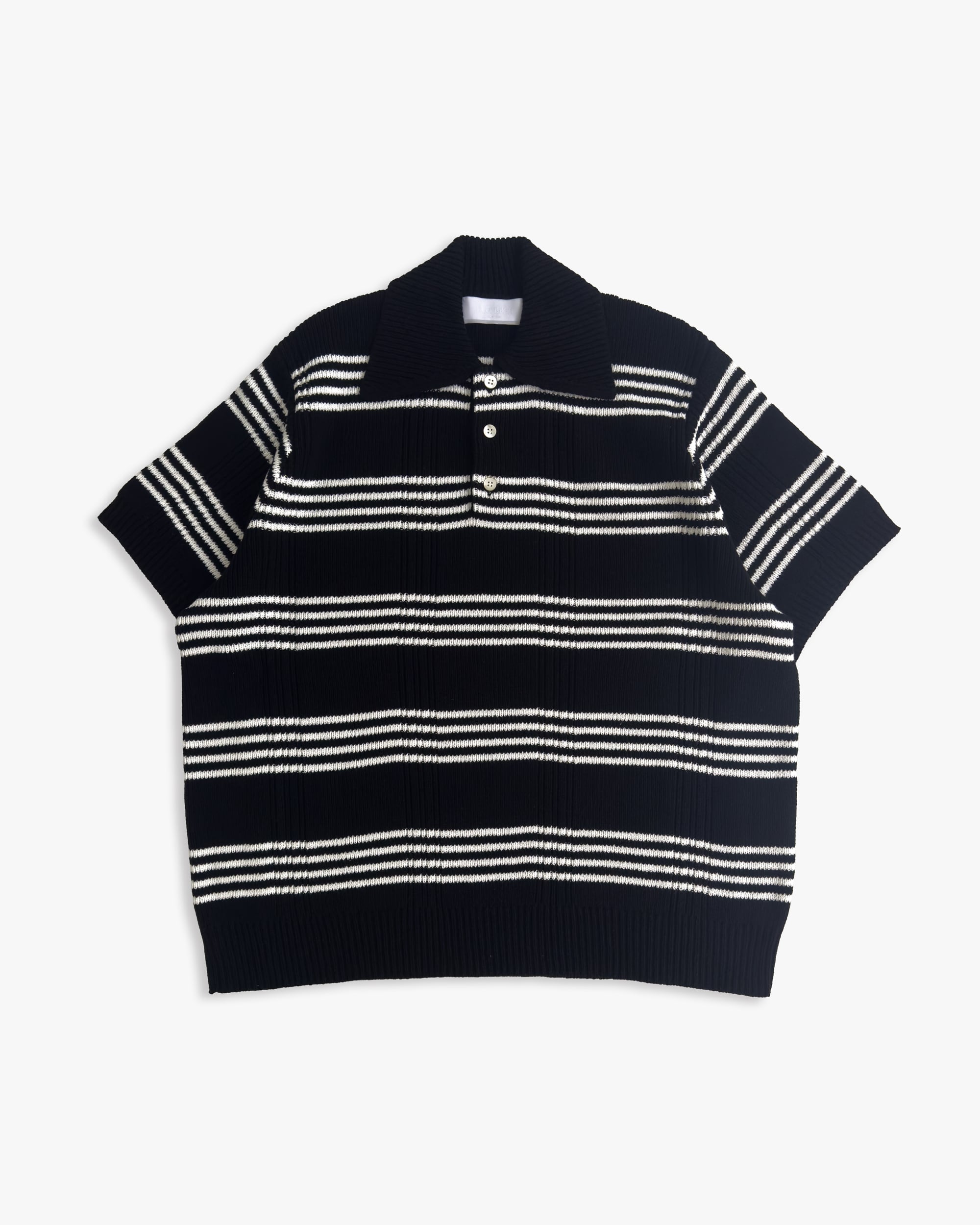 N1776 | Drop needle polo | bk