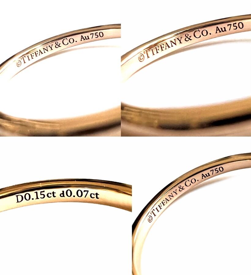 TIFFANY ティファニー ダイヤモンド スリーストーン リング K18 RG