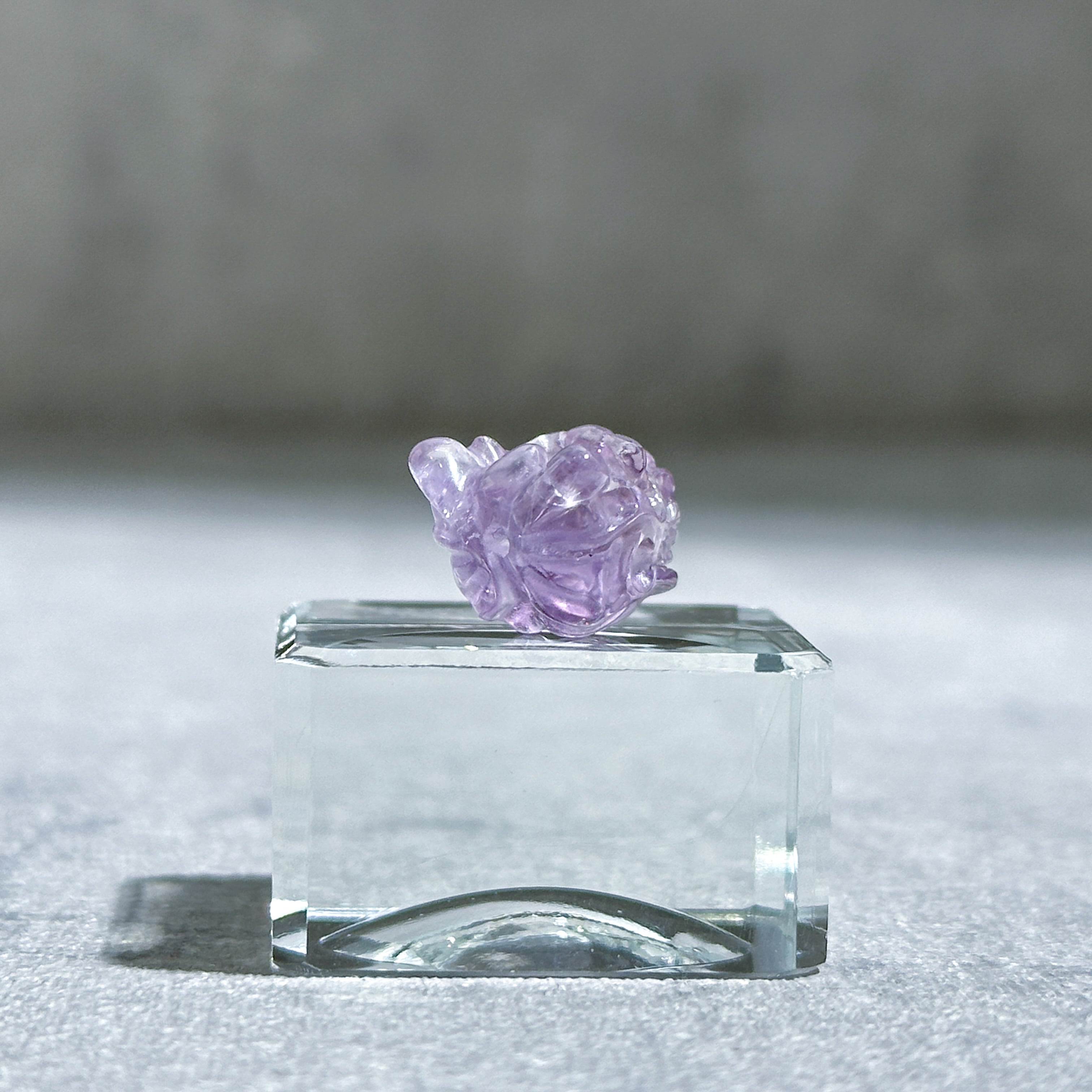 アメジスト ミニドラゴンヘッド(穴あき)02◇ Amethyst Dragon Head