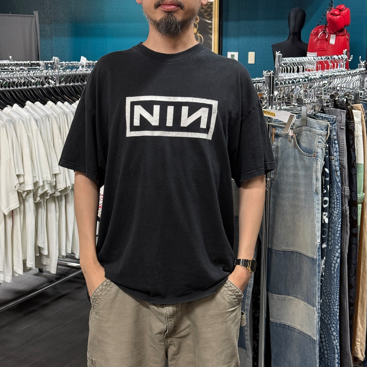 【NINE INCH NAILS】ナイン・インチ・ネイルズ "WITH TEETH FALL ARENA TOUR" 00's Vintage Tour Tシャツ
