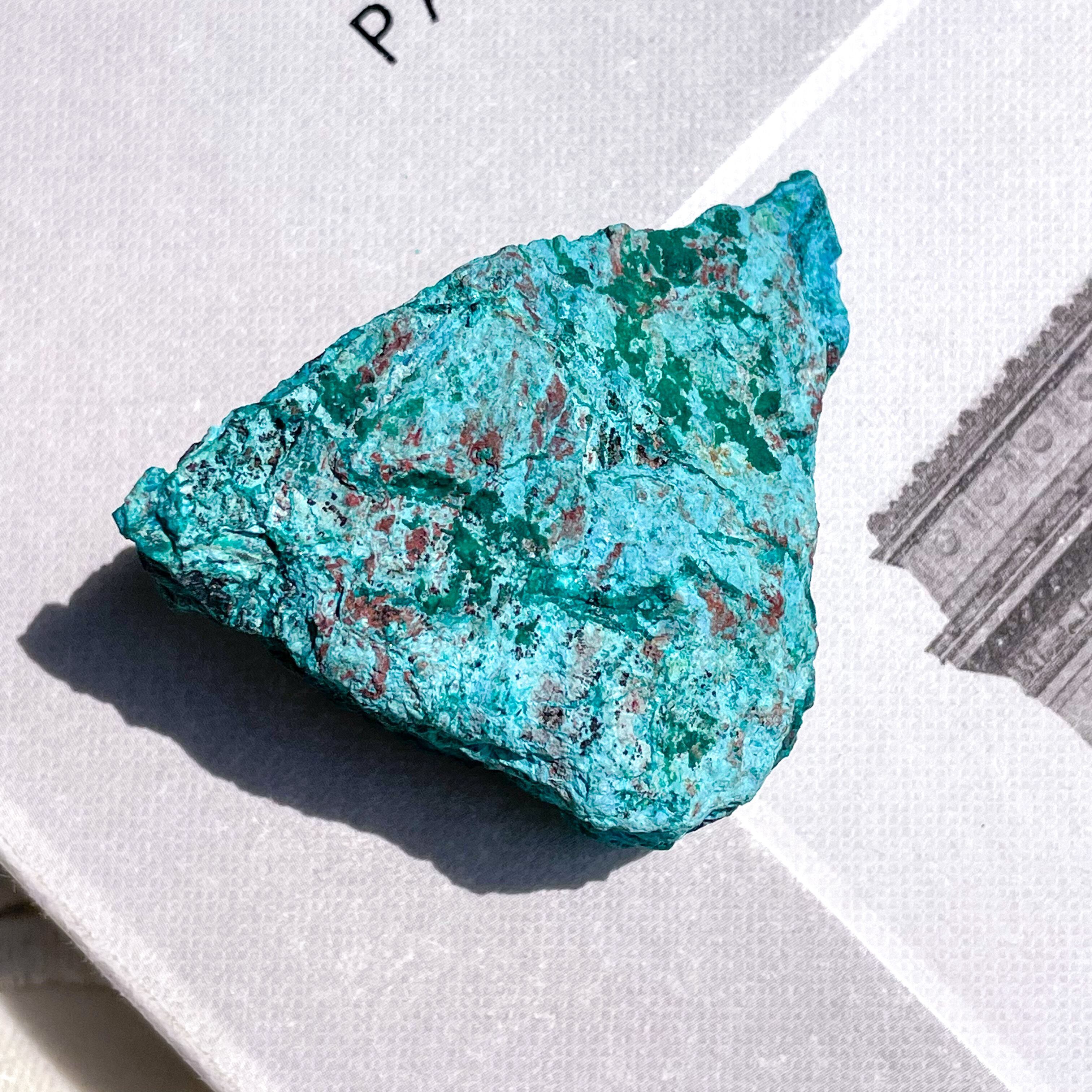 Chrysocolla & Dioptase 1 ✧ クリソコラ & ダイオプテーズ (共生原石