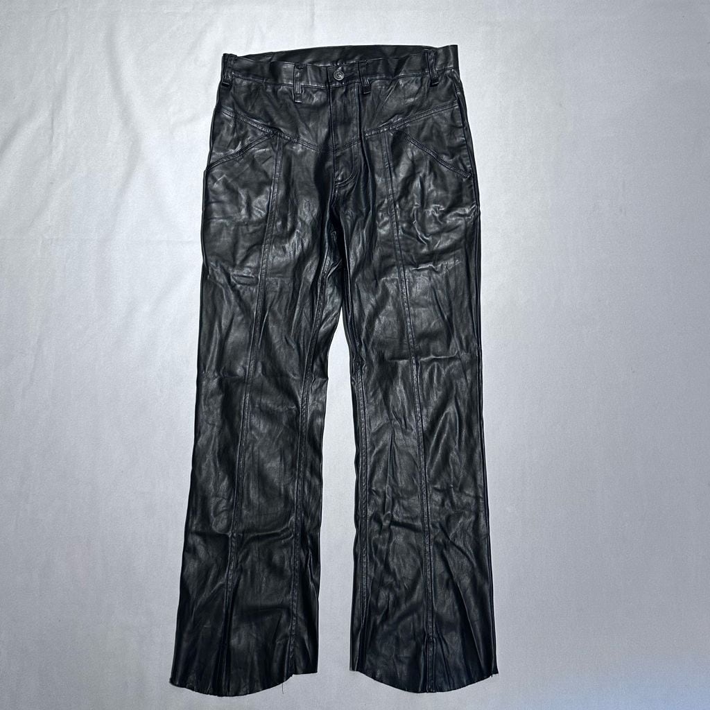 iroquois イロコイ SYNTHETIC LEATHER FLARE PANTS レザーパンツ