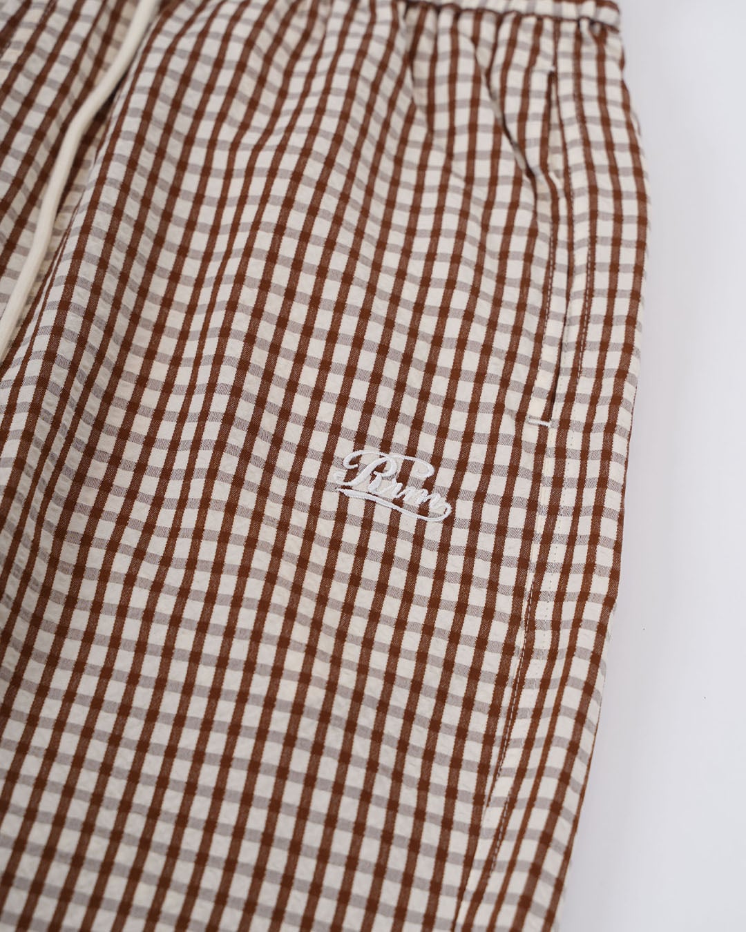 Re:room】CHECK PATTERN SEERSUCKER WIDE PANTS［REP326］ | #Re:room