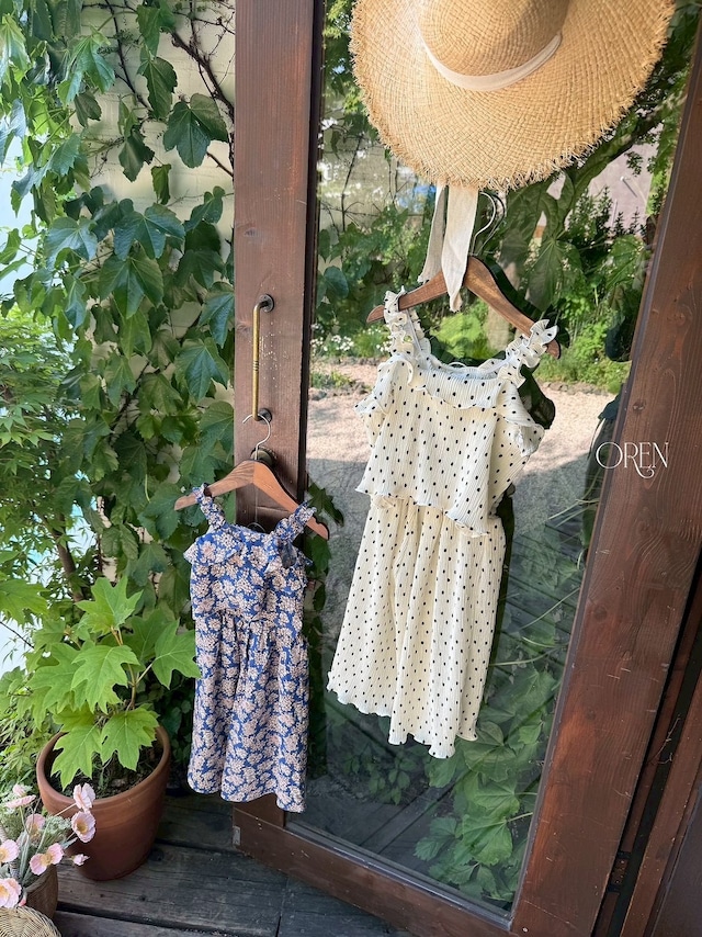 【 OREN / 予約 】(kids) Mellow pleated Set