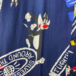 CASTELBAJAC sylvester cat print rayon shirt