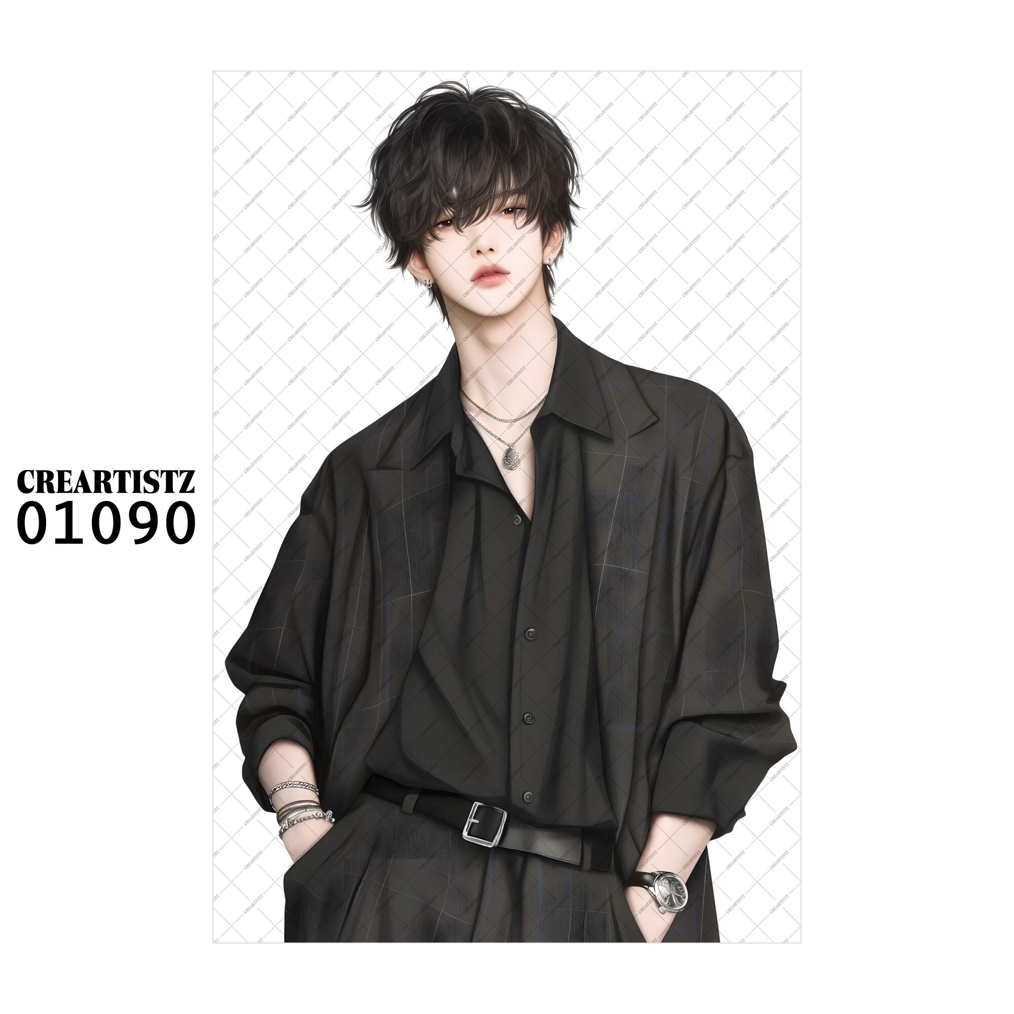 01090 ボーイ クール オリジナル ペーパー/ステッカー 4枚セット CREARTISTZ