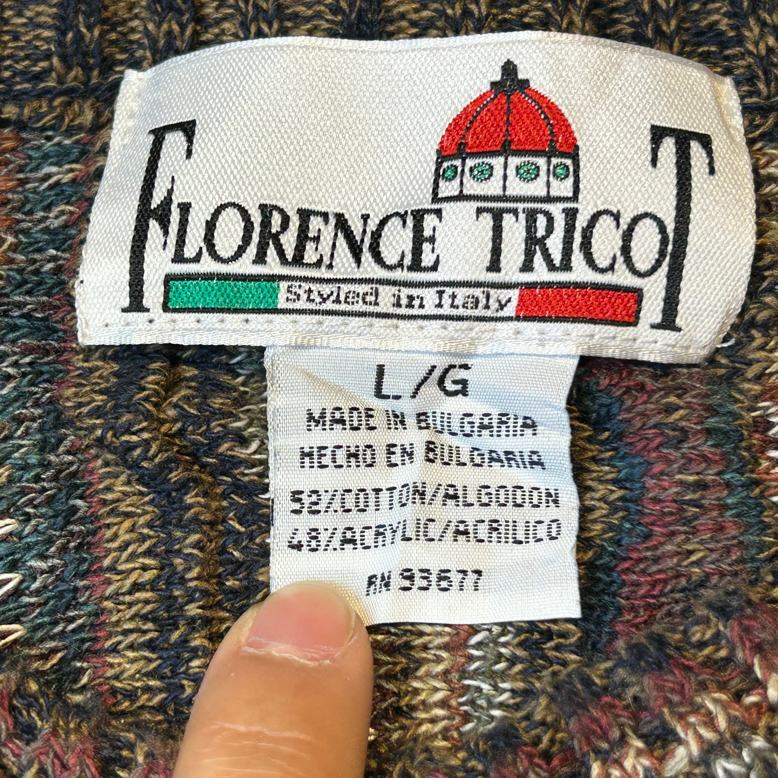 90s FLORENCE TRICOT 3D立体ニットセーター