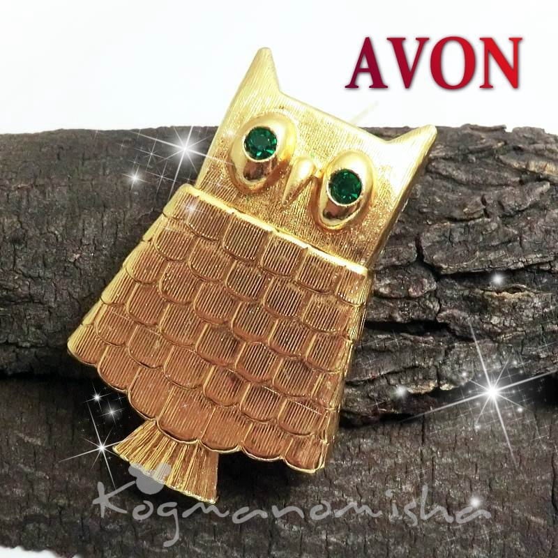 Avon☆かわいいフクロウ 練香水入り トリンケット ヴィンテージ