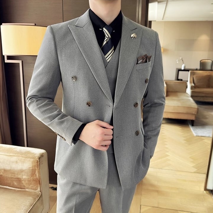 ダブルブレストスリムフィットスーツ 3color SU0253 | R-Base