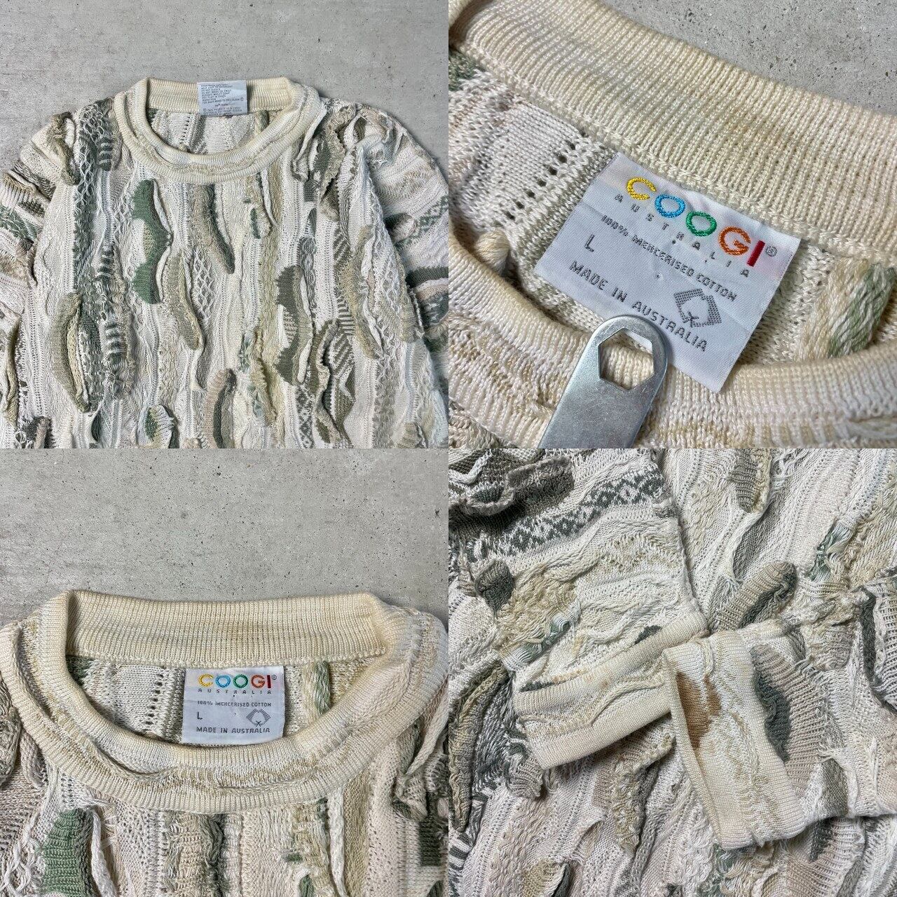 90年代 オーストラリア製 COOGI クージー 3Dニット セーター メンズL