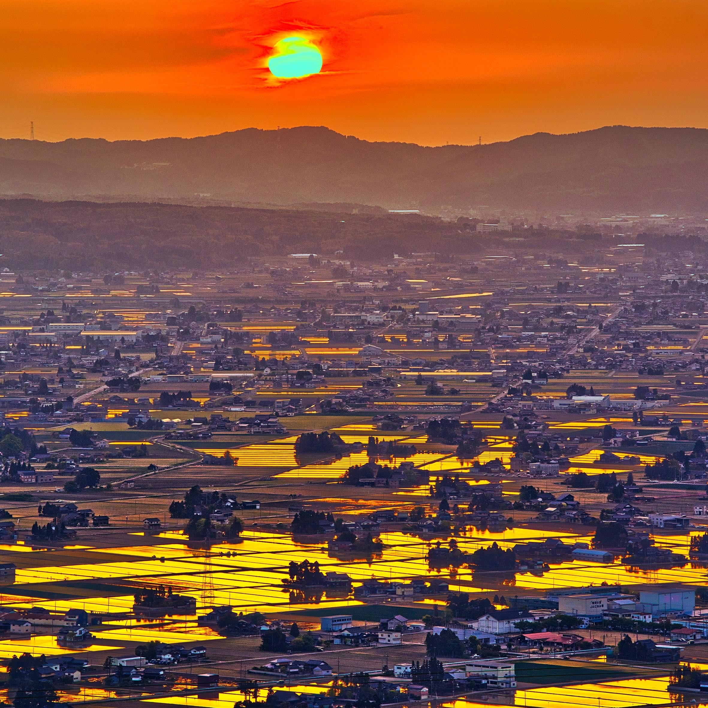 【富山百景シリーズ】Scattered Village Tシャツ【砺波市】