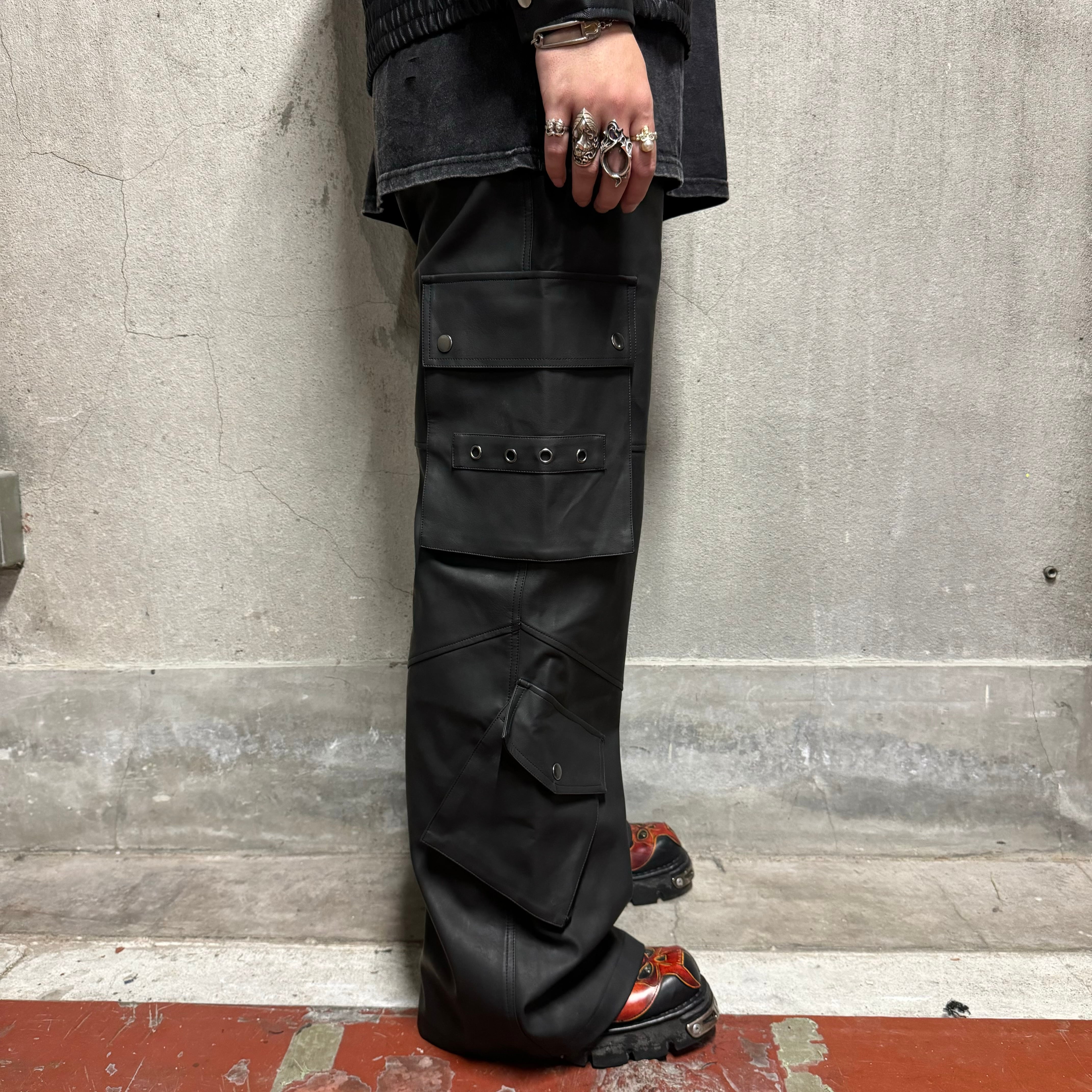 UNDER GROUND PUフレアカーゴパンツ サブスト グランジ サブカル UNDER GROUND PUフレアカーゴパンツ サブスト グランジ サブカル