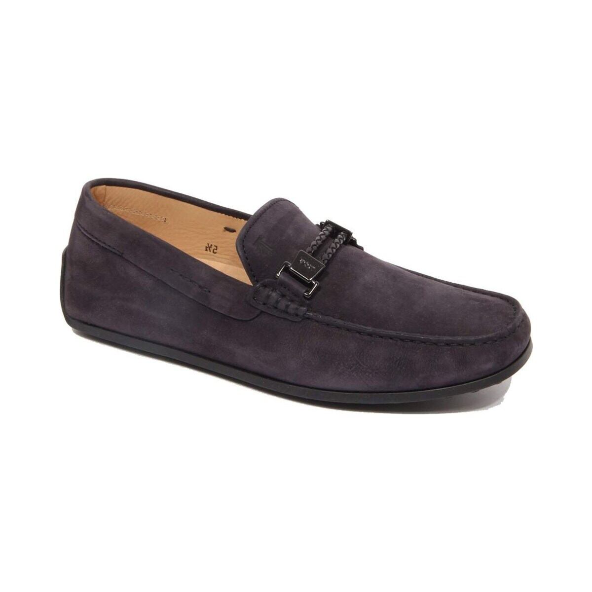 TOD'S トッズ メンズ ローファー スエード ネイビー